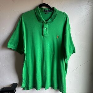 Kelly Green Polo Ralph Lauren Classic Fit Shirt Preppy St Patrick’s Day XXL